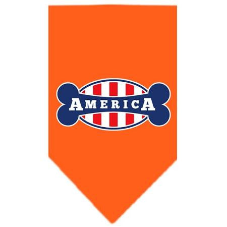 Bonely in America Screen Print Bandana Orange Large