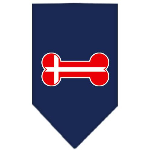 Bone Flag Denmark Screen Print Bandana Navy Blue Small