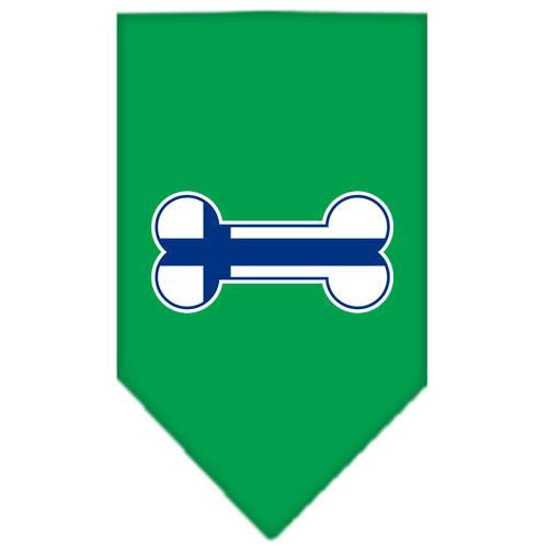 Bone Flag Finland Screen Print Bandana Emerald Green Small