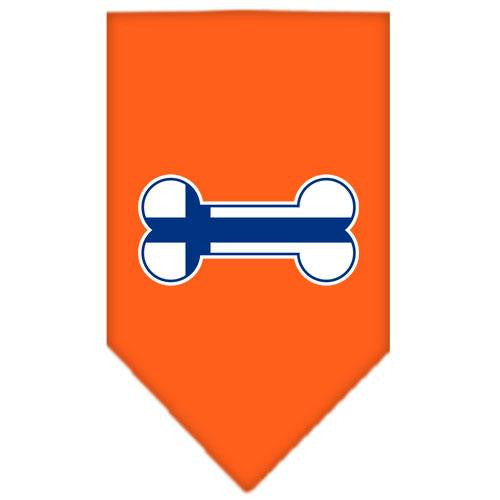 Bone Flag Finland Screen Print Bandana Orange Small