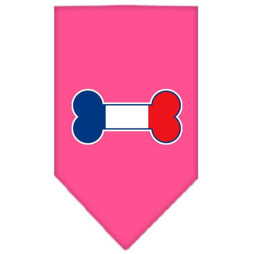 Bone Flag France Screen Print Bandana Bright Pink Small