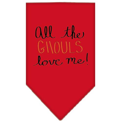 All The Ghouls Screen Print Bandana Red Large