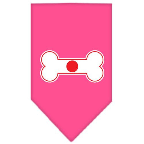 Bone Flag Japan Screen Print Bandana Bright Pink Small