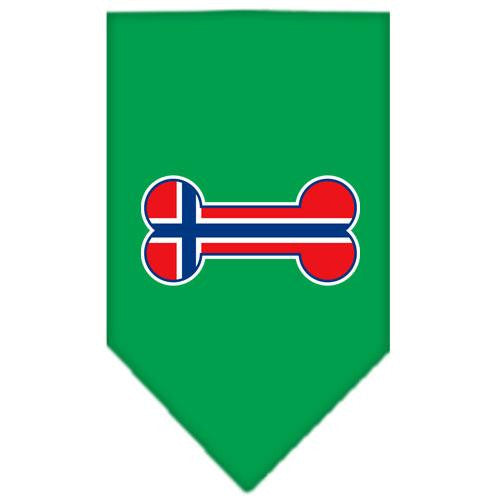 Bone Flag Norway Screen Print Bandana Emerald Green Large