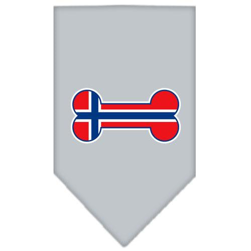 Bone Flag Norway Screen Print Bandana Grey Small