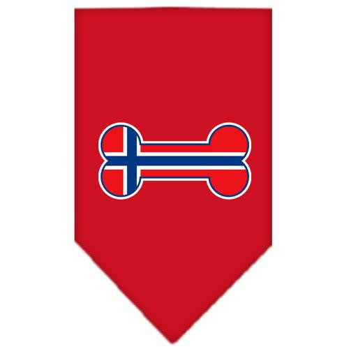 Bone Flag Norway Screen Print Bandana Red Small