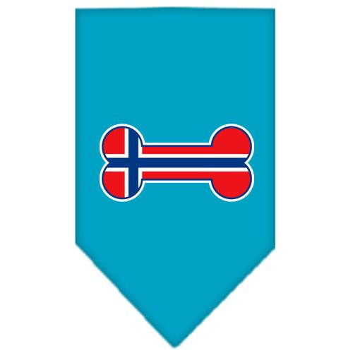 Bone Flag Norway Screen Print Bandana Turquoise Small