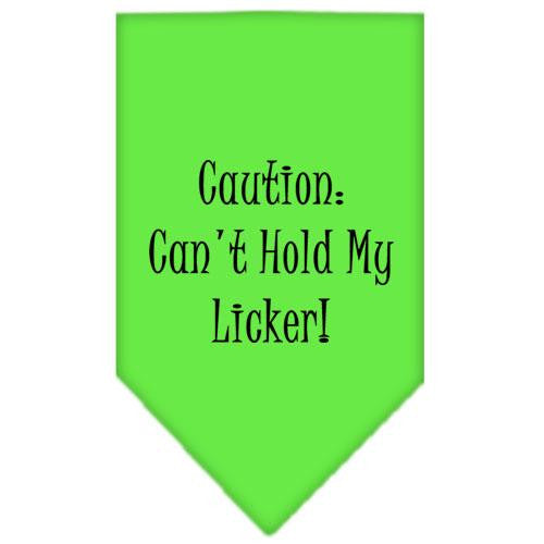 Can't Hold My Licker Screen Print Bandana Lime Green Large
