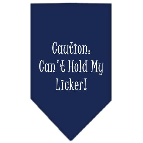 Can't Hold My Licker Screen Print Bandana Navy Blue large