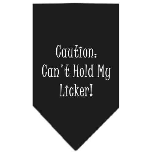Can't Hold My Licker Screen Print Bandana Black Small
