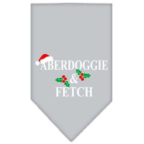 Aberdoggie Christmas Screen Print Bandana Grey Small
