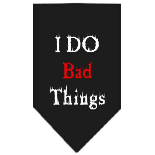 I Do Bad Things Screen Print Bandana Black Small