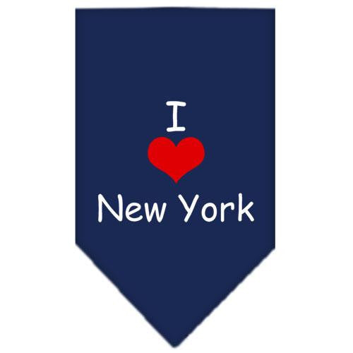 I Heart New York Screen Print Bandana Navy Blue Small