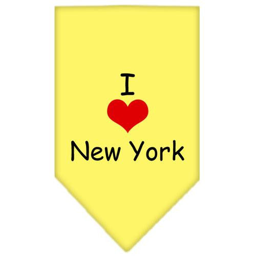 I Heart New York Screen Print Bandana Yellow Small