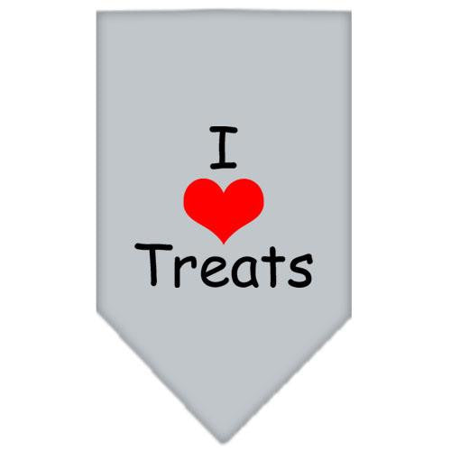 I Heart Treats Screen Print Bandana Grey Small