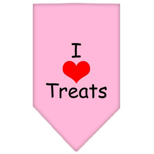 I Heart Treats Screen Print Bandana Light Pink Small