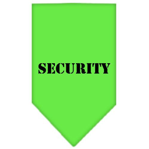 Security Screen Print Bandana Lime Green Small