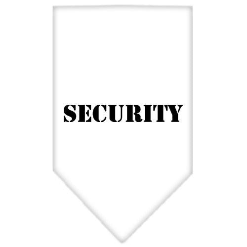 Security Screen Print Bandana White Small