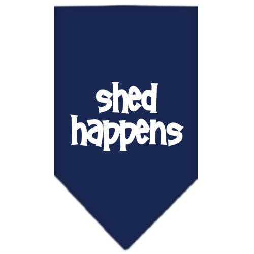Shed Happens Screen Print Bandana Navy Blue Small
