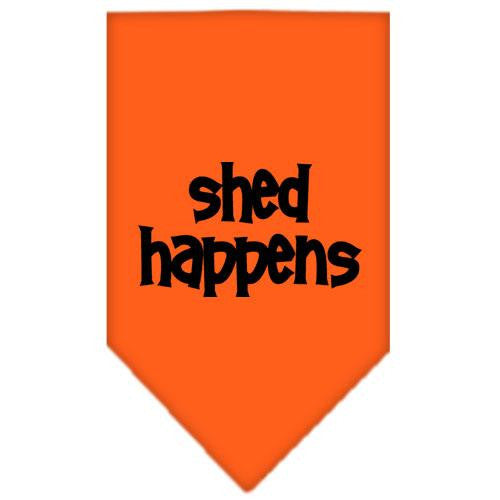 Shed Happens Screen Print Bandana Orange Small