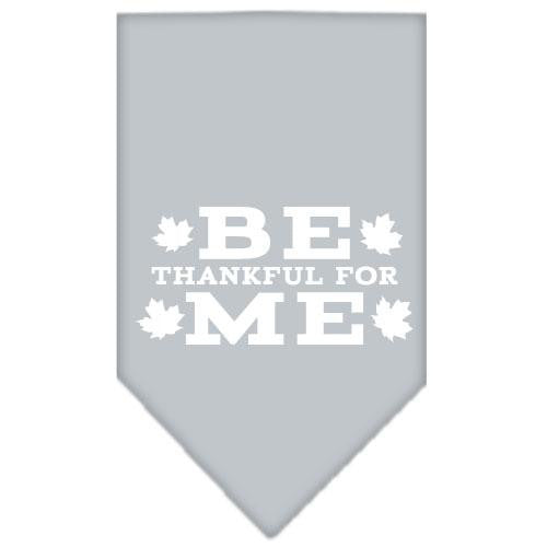 Be Thankful for Me Screen Print Bandana Grey Small