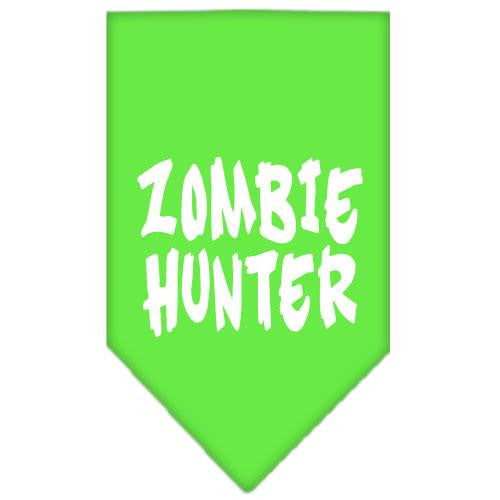 Zombie Hunter Screen Print Bandana Lime Green Small