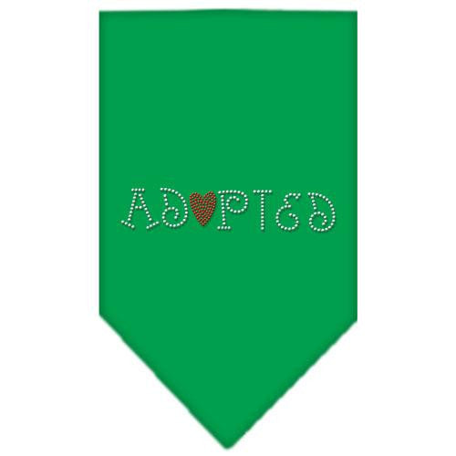 Adopted Rhinestone Bandana Emerald Green Large