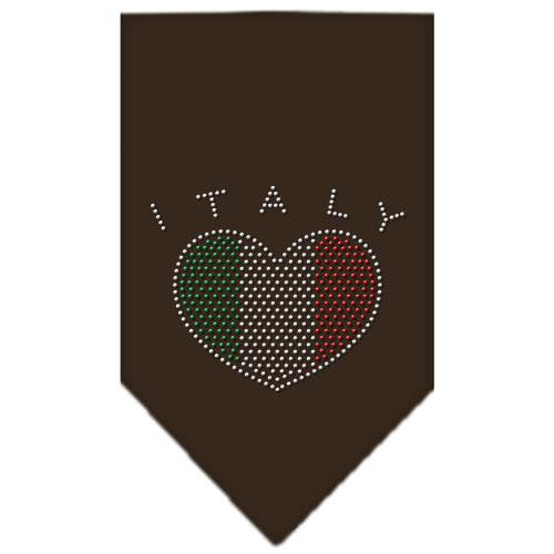 Italy Rhinestone Bandana Cocoa Small