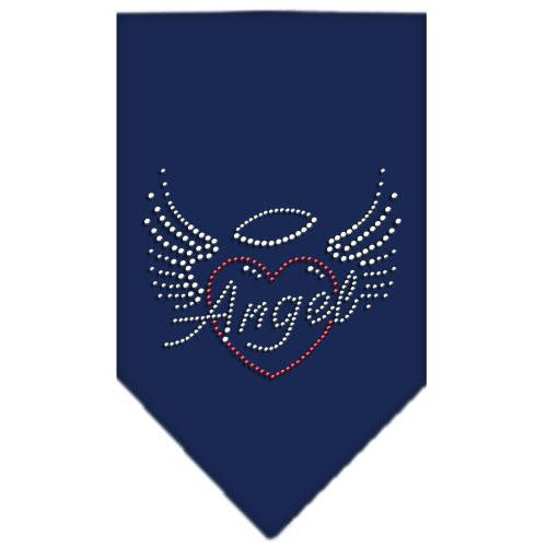 Angel Heart Rhinestone Bandana Navy Blue Small
