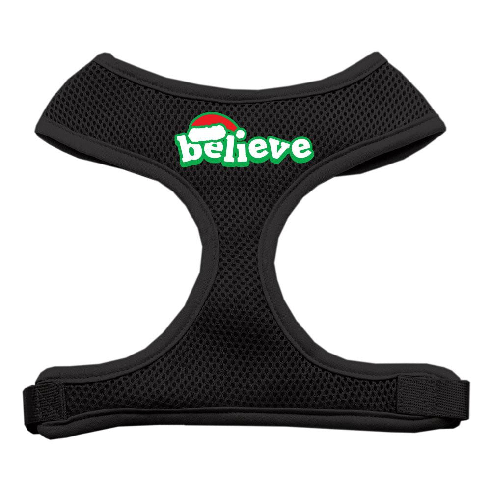 Believe Screen Print Soft Mesh Harnesses Black Small