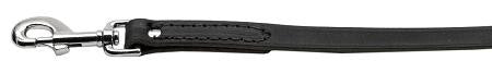 Plain Leather Leash Black 3-4in wide 4ft long