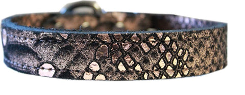 Dragon Skin Genuine Leather Dog Collar Copper Size 16