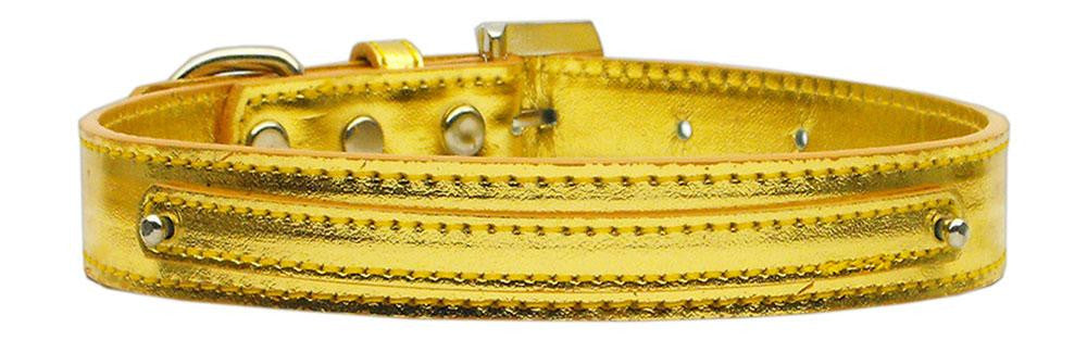 3-8" (10mm) Metallic Two Tier Collar Gold Medium