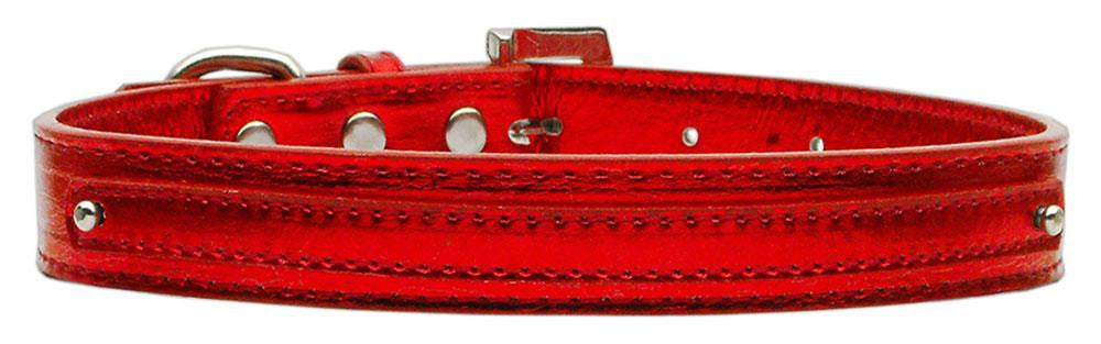 3-8" (10mm) Metallic Two Tier Collar Red Medium