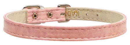 Faux Snake Skin 3-8" Plain Collar Pink 8