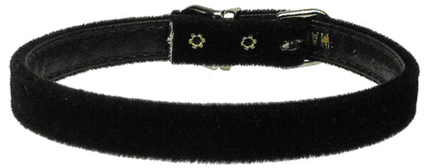 Velvet 3-8" Plain Collar Black 12