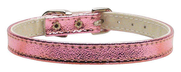 Metallic 3-8" Plain Collars Pink Mtl 10''