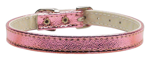 Metallic 3-8" Plain Collars Pink Mtl 10''