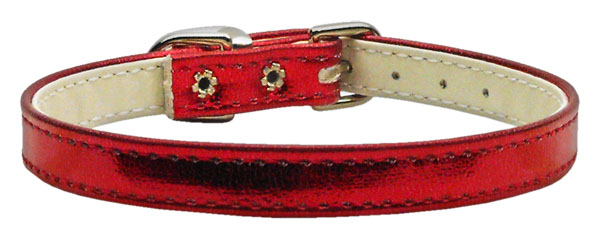 Metallic 3-8" Plain Collars Red Mtl 10''