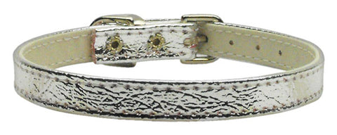 Metallic 3-8" Plain Collars Silver 8''