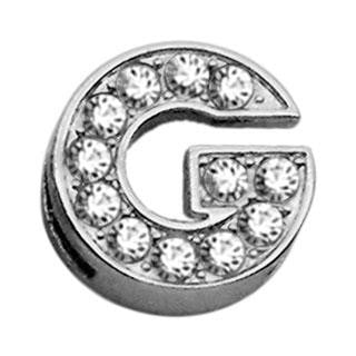 3-8" Clear Bling Letter Sliding Charms G .