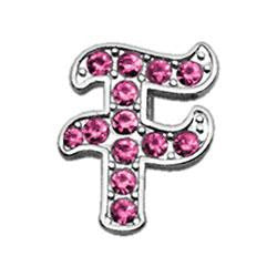 3-8" Pink Script Letter Sliding Charms F .