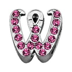 3-8" Pink Script Letter Sliding Charms W .