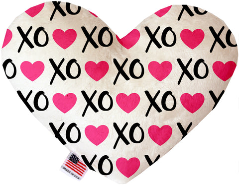 Pink Xoxo 6 Inch Canvas Heart Dog Toy