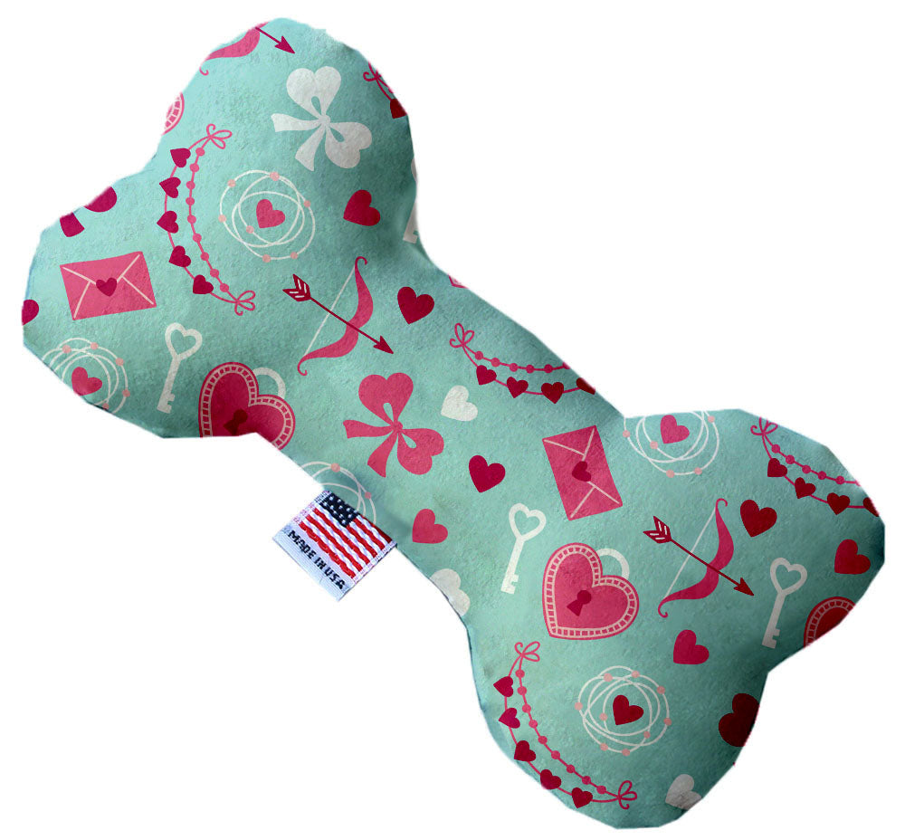 Cupid's Love 10 Inch Canvas Bone Dog Toy