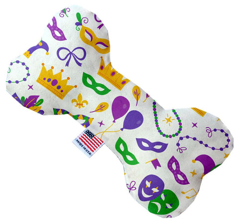 Confetti Fleur De Lis Mardi Gras 10 Inch Bone Dog Toy