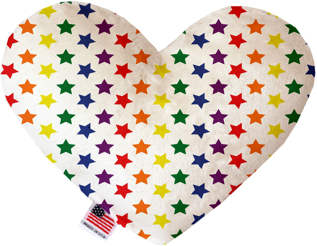 Rainbow Stars 6 Inch Heart Dog Toy