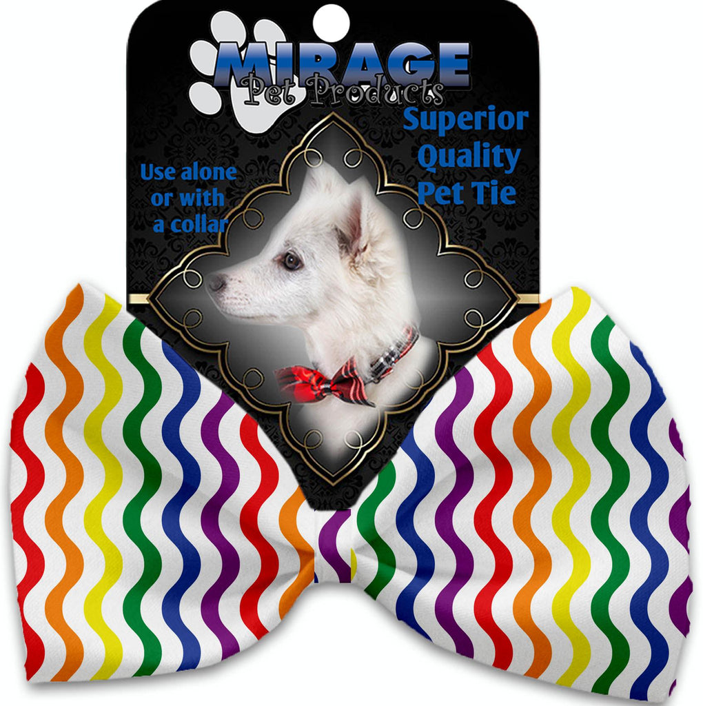 Rainbow Fun Stripes Pet Bow Tie