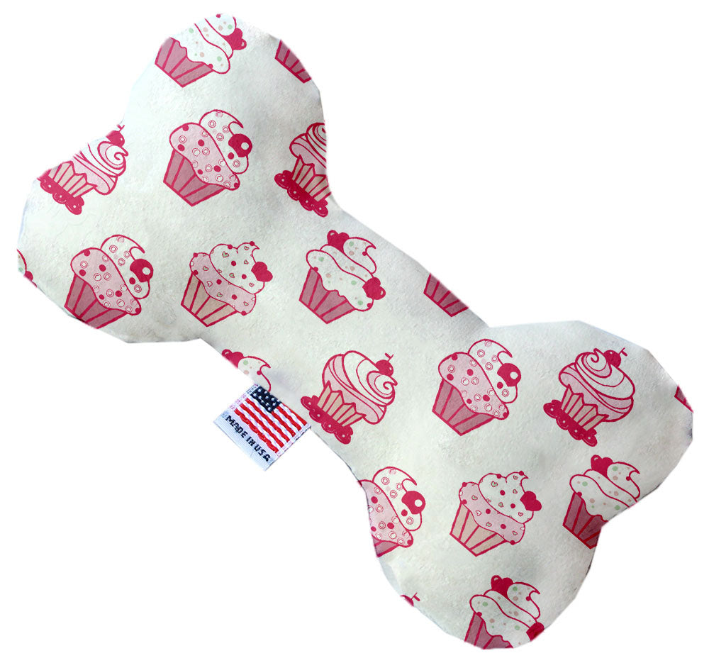 Pink Whimsy Cupcakes 10 Inch Canvas Bone Dog Toy