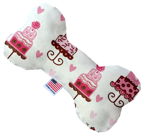 Pink Fancy Cakes 10 Inch Canvas Bone Dog Toy